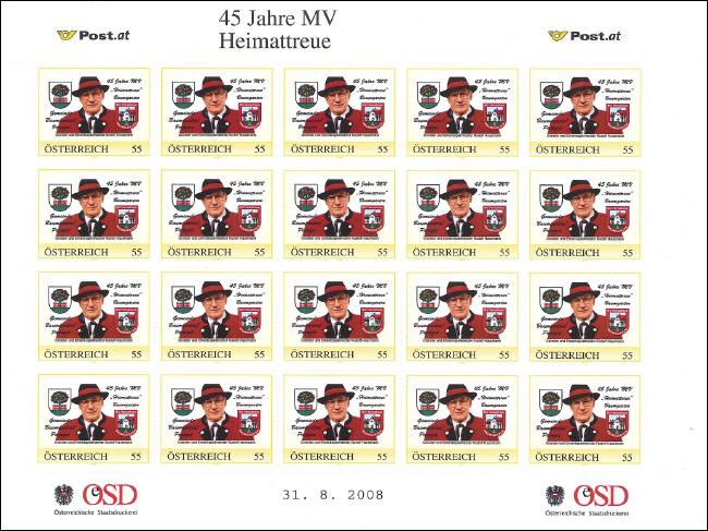 Bild: Briefmarke Musikverein 2008