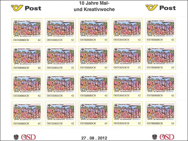Bild Briefmarke Kinderfreunde Baumgarten 2012