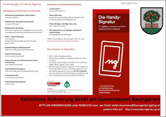 Plakat - Information zur Handy-Signatur