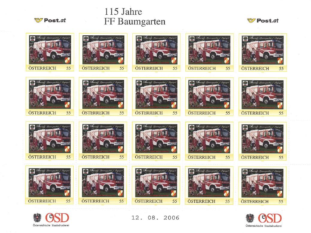 Briefmarke Feuerwehr 2006