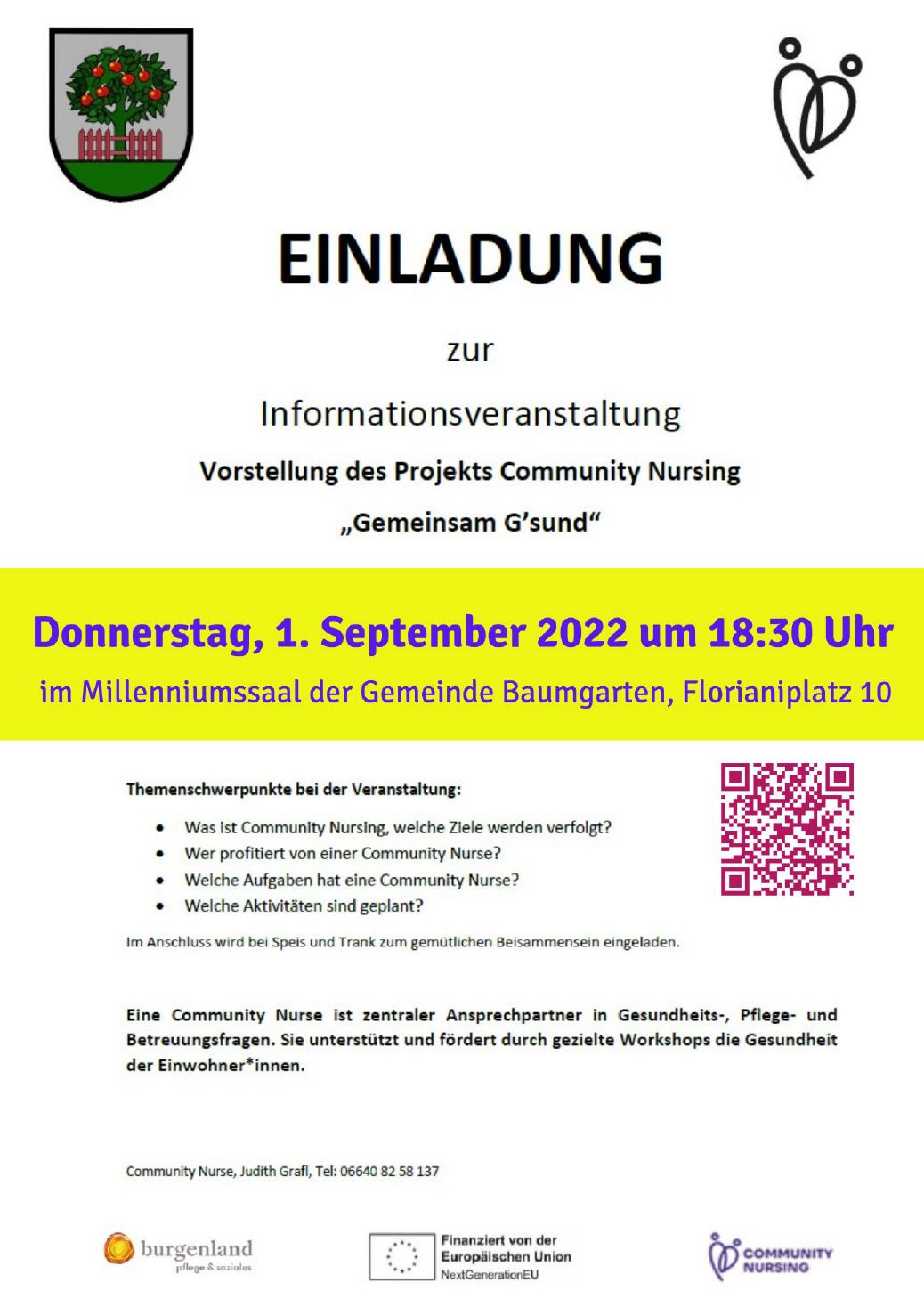 EINLADUNG - Community Nursing - INFOABEND
