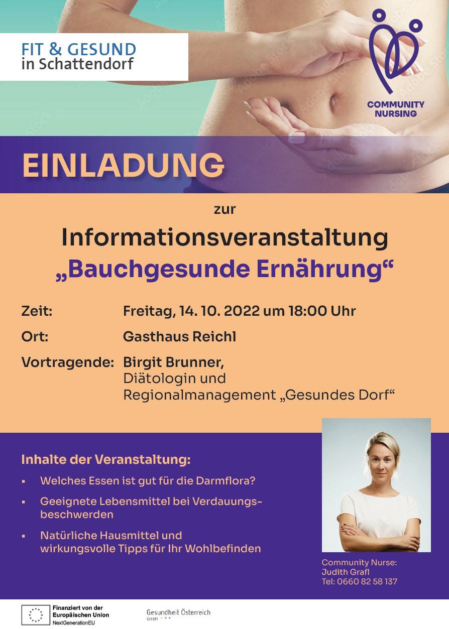 Bauchgesunde Ernährung - Vortrag in Schattendorf