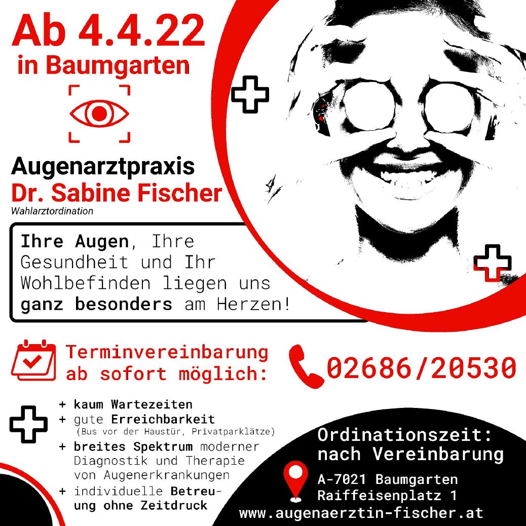 Augenarztpraxis Dr. Sabine Fischer in Baumgarten!